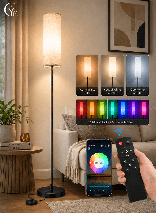RGB Smart Cylinder Floor Lamp